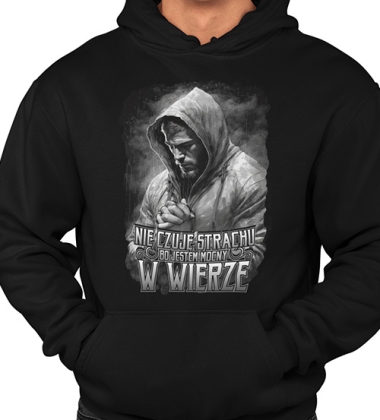 Bluza z kapturem mocny w Wierze